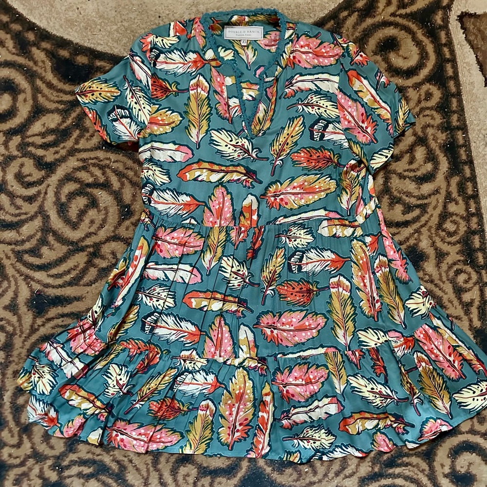 DOUBLE D RANCH “FLIGHT FEATHER” DRESS, size XS